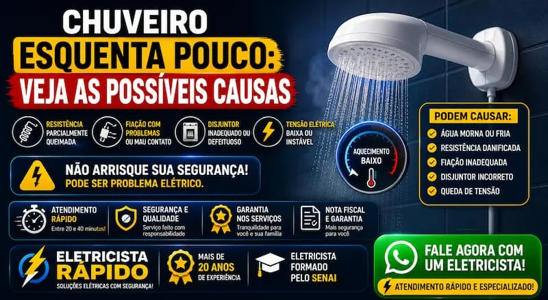 Chuveiro esquenta pouco veja as possíveis causas e soluções elétricas para restaurar o aquecimento da água com segurança.
