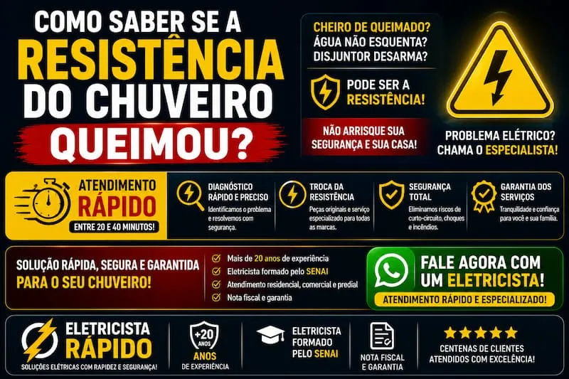 Como saber se a resistência do chuveiro queimou