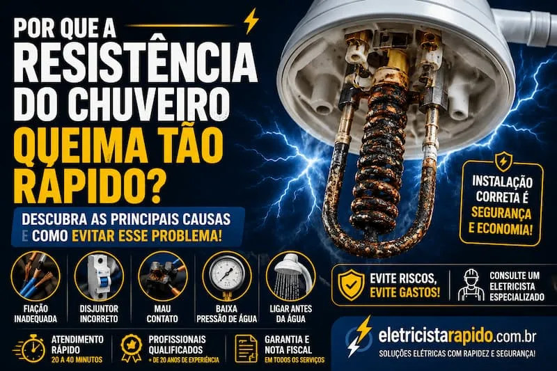 Por que a resistência do chuveiro queima tão rápido